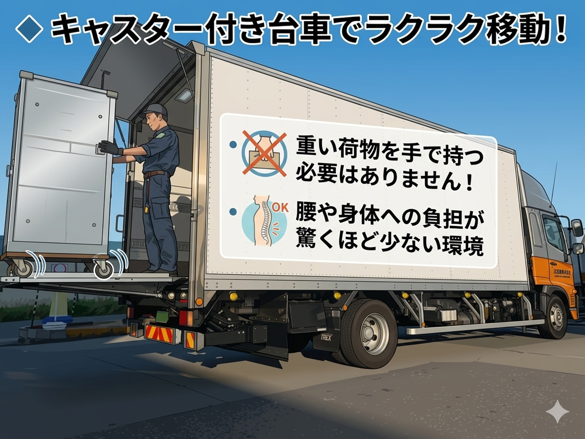 食材配送4tトラックドライバー