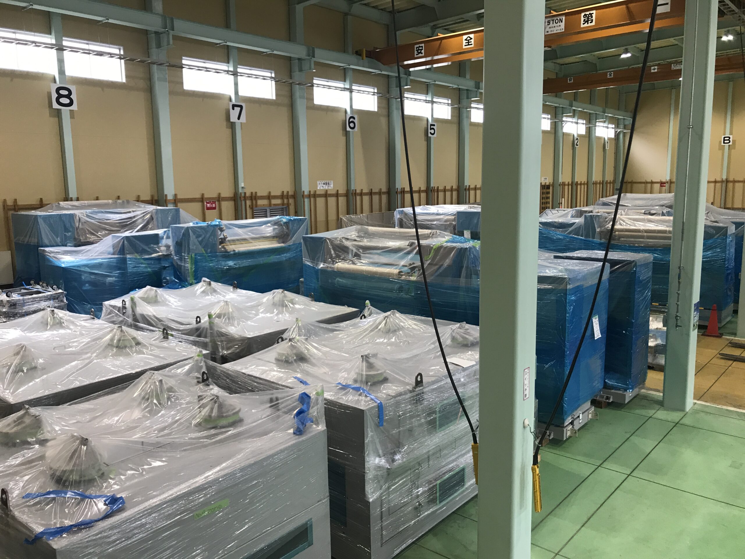 大型機械 設備の保管 事例 実績紹介 丸栄運輸機工株式会社