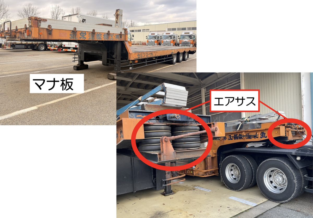 低床エアサストレーラー